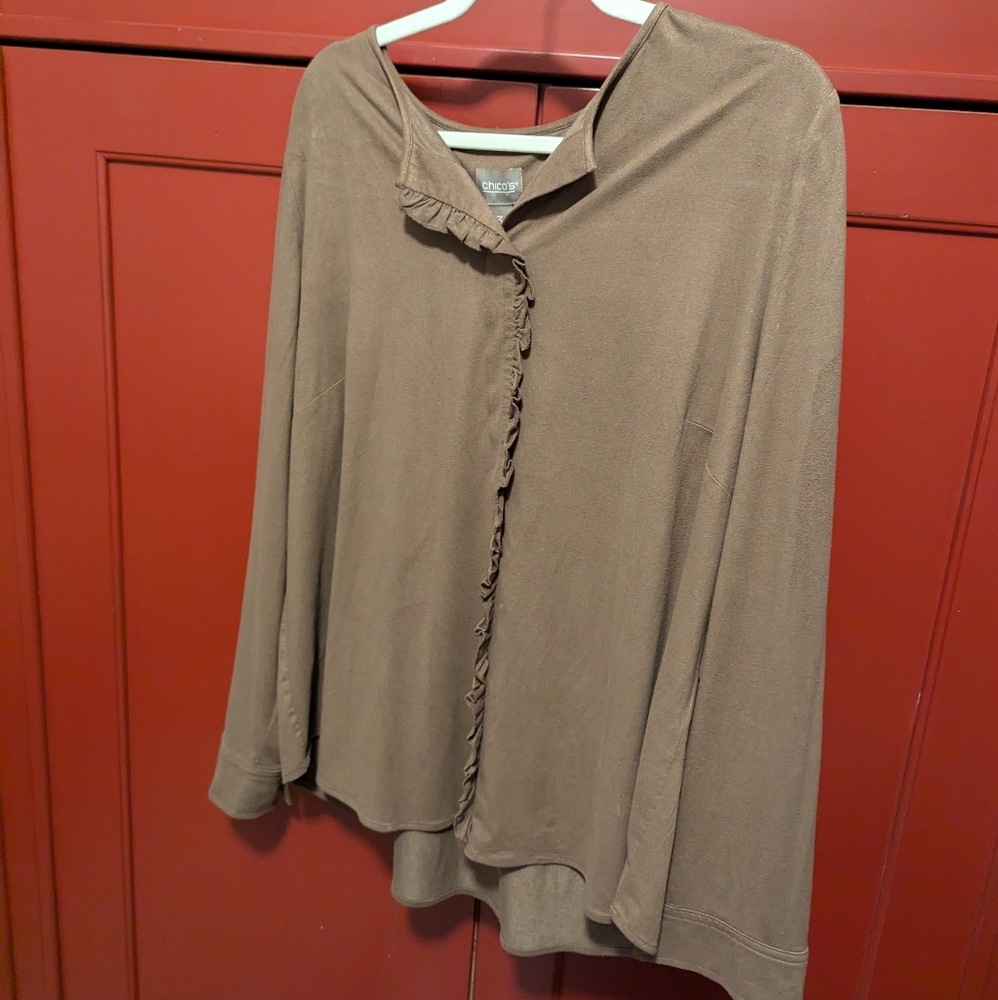 Chico's size 3 super soft polyester blouse
